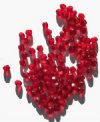 100 4mm Faceted Light Garnet Firepolish Beads