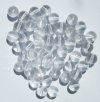 50 8mm Transparent Crystal Round Glass Beads