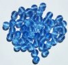 50 8mm Transparent Light Sapphire Round Glass Beads