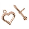 5 21mm Bright Copper Plated Heart & Arrow Toggle Clasps