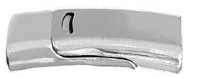1 25.5x12.5mm Silver Plated Magnetic Curved Clasp