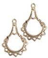 5 Pairs of 28x19mm Chandelier Drop Gold Earrings