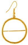 1 Pair of 29mm Interchangable Gold Round Hoop Earrings