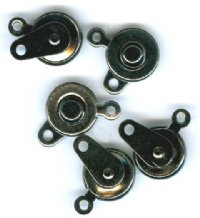 5 9mm Gunmetal Plated Button Clasps
