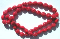 50 9mm Opaque Red Ladybug Glass Beads