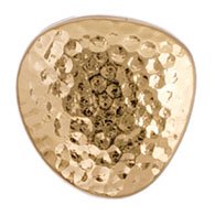1 15x13mm Baroque Round Hammered Gold Slider