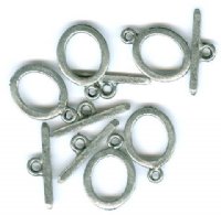 5 16mm Antique Silver Plain Toggle Clasps
