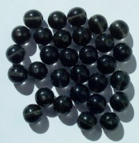 25 10mm Transparent Black Diamond Round Beads