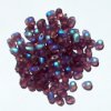 100 4x6mm Transparent Matte Amethyst AB Drop Beads