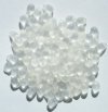 100 4x6mm Transparent Matte Crystal Drop Beads