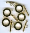 5 15mm Gold Plated Toggles