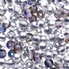 100 4mm Crystal Heliotrope Round Glass Beads