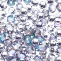 100 4mm Crystal Light Vitrail Round Glass Beads