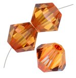 36 3mm Crystal Copper Swarovski Bicone Beads