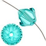 36 3mm Light Turquoise Swarovski Bicone Beads