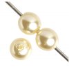16 inch strand of 6mm Cream Round Glass Pearl Beads