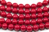 25 4mm Red Coral Swarovski Pearls