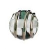 1 8mm Bronze Wrapped Crystal Lampwork Bead