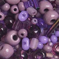 50 Grams Mixed Amethyst Seed & Bugle Beads
