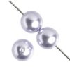 16 inch strand of 10mm Round Lilac Glass Pearl Beads