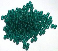 200 4mm Transparent Emerald Round Glass Beads