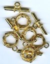 5 22mm Gold Plated Toggles