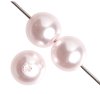 16 inch strand of 8mm Round Light Pink Glass Pearl Beads