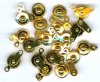 20 7mm Gold Plated Button Clasps