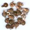 20 7mm Antique Copper Button Clasps