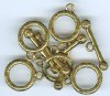 5 21mm Antique Gold Swirl Pattern Toggles