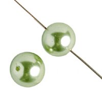 16 inch strand of 4mm Olive Round Glass Pearl Beads