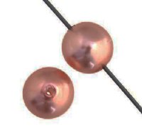 16 inch strand of 10mm Round Rust Glass Pearl Beads