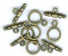 5 Antique Gold Finish Bar Toggles