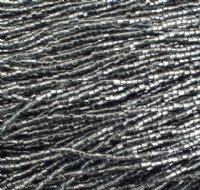 1 Hank of 10/0 Two-Cut Silver Lined Grey Seed Beads