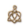 1 20.6x15.7mm TierraCast Antique Gold Celtic Open Knot Heart Pendant