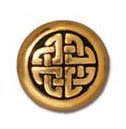 1 10mm TierraCast Antique Gold Celtic Circle Bead