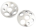 SS4050 1 Sterling 10mm Round Dome with Holes Connector