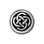 1 7x3mm TierraCast Flat Antique Silver Disk Bead with Celtic Knot Design