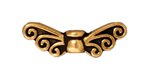 1 4x13.5mm Antique Gold TierraCast Fairy Wing Bead