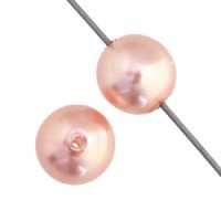 16 inch strand of 8mm Round Dusty Rose Glass Pearl Beads