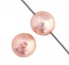 16 inch strand of 8mm Round Dusty Rose Glass Pearl Beads