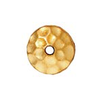 1 6mm TierraCast Gold Hammered Bead Cap