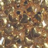 50 12x10mm Acrylic Metallic Gold Heart Beads