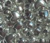 50 12x10mm Acrylic Metallic Silver Heart Beads