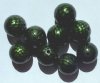 9 18mm Acrylic Round Checkerboard Beads - Black & Green