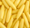 100 19x6mm Acrylic Opaque Yellow Spaghetti Beads
