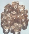 12 26x20mm Acrylic Champagne Smooth Faceted Nuggets