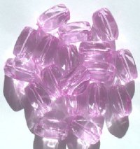 12 26x20mm Acrylic Hot Pink Smooth Faceted Nuggets