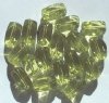12 26x20mm Acrylic Olivine Smooth Faceted Nuggets