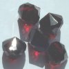 5 20x22mm Garnet Faceted Acrylic Drop